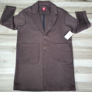 Nike Tech Fleece Reimagined Trench Coat Brown Men's Sz M FN0601-237 New $300